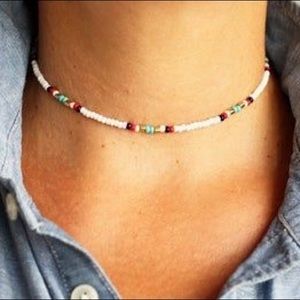 seed bead VSCO choker necklace